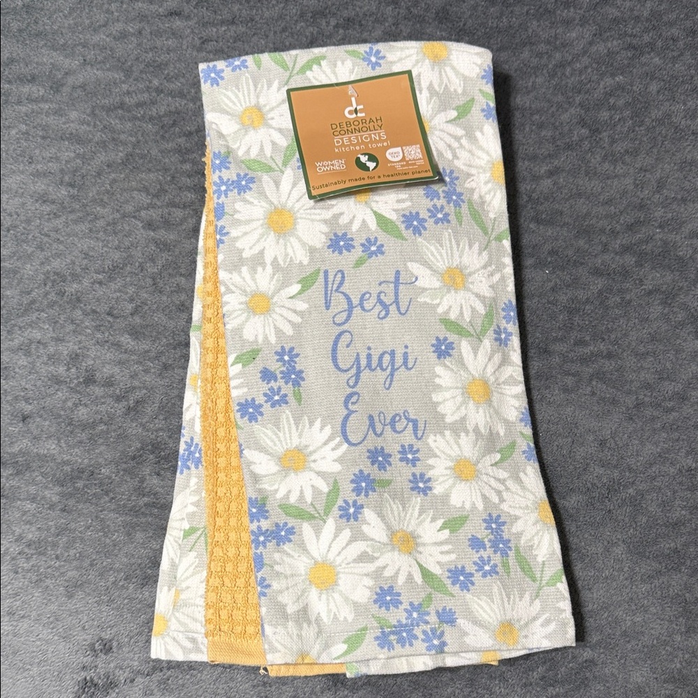 Best Gigi Ever Kitchen Towel - Blue and Yellow